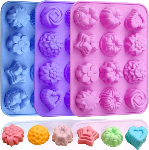 Vista 15 de HKNMTT Moldes de silicona para chocolate de Navidad, 2 piezas de moldes para hornear caramelos, molde en forma de árbol de Navidad 3D, bastón