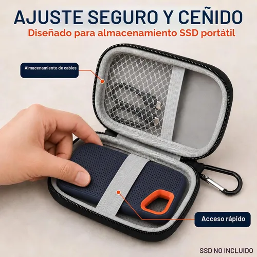 Vista 7 de Funda rígida compatible con SSD portátil SanDisk Extreme - Carcasa externa