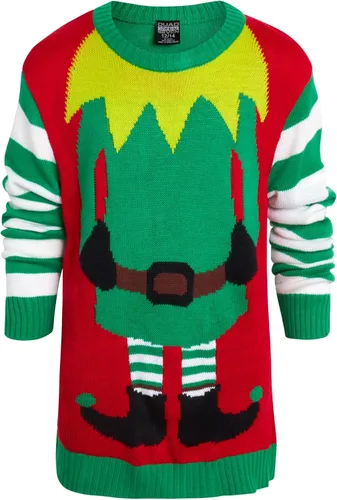 Vista 4 de Quad Seven Suéter feo de Navidad para niños - Novedad de Navidad para fiestas (4-18)