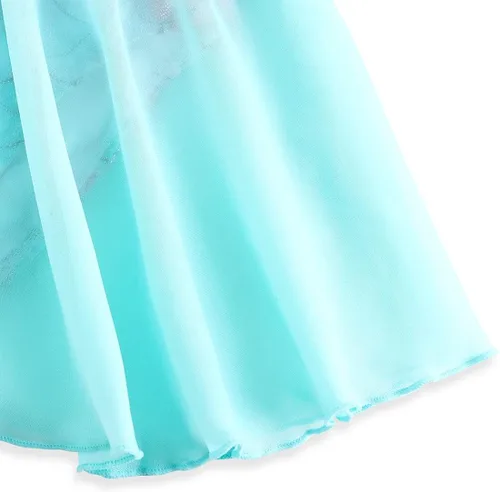 Vista 5 de EQSJIU Ballet Leotard with Tutu Skirt for Girls Dance Gymnastics Toddlers Sparkly Snowflake Party Dress Outfit