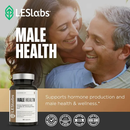 Vista 6 de Male Health, Incrementador natural de testosterona para la salud sexual y la líbido, resistencia y el rendimiento sexual, con Tongkat Ali, Ginseng