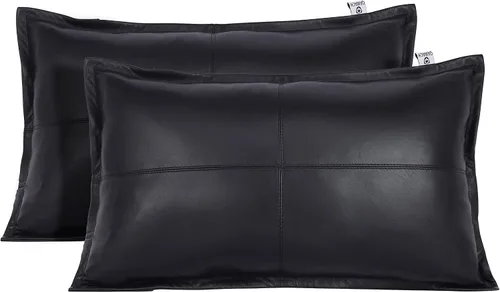 Vista 13 de Funda de almohada rectangular de piel de cordero – Funda de cojín para sofá – Fundas decorativas para sala de estar y dormitorio, caja negra