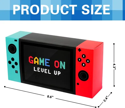 Vista 3 de Cajas de regalo para fiestas de videojuegos, 12 unidades, cajas de regalo con temática de juego para niños, suministros de fiesta de cumpleaños