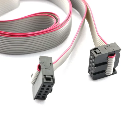 Vista 2 de BOGZON Cable de cinta plano de 0.100 in, 2 filas, 10 pines, hembra a hembra, conector de cinta IDC 3.3 ft/3,3 pies