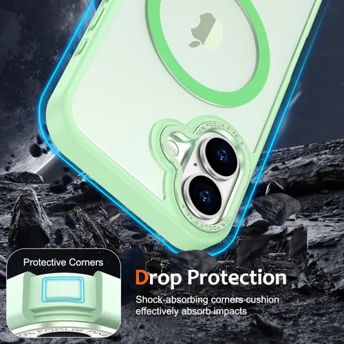 Vista 528 de Anuck - Funda magnética para iPhone 11 compatible con MagSafe, carcasa trasera mate translúcida dura, borde de TPU, delgada, resistente a impactos