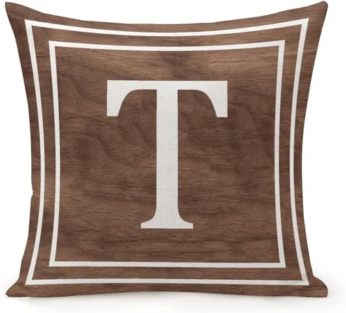 Vista 14 de Funda de almohada decorativa con diseño de letras blancas y monograma D, para sofá, dormitorio, automóvil, 16 x 16 pulgadas