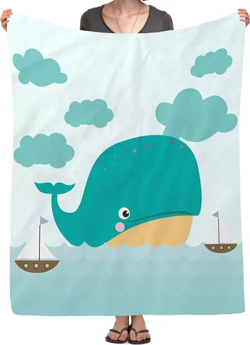 Vista 9 de Manta de tiburón para regalo, manta de franela de forro polar de 40 x 50 pulgadas, suave, acogedora y ligera, mantas para sofá, cama, sofá de viaje