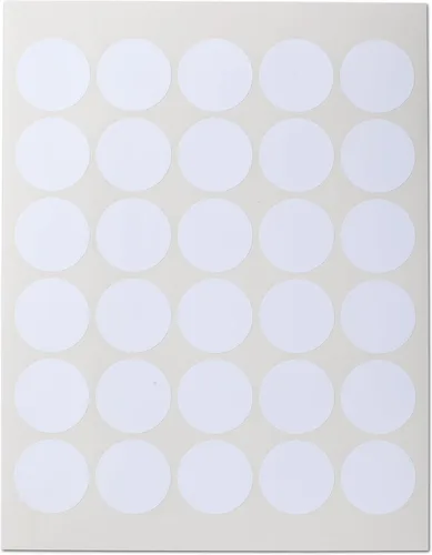 Vista 2 de Etiquetas impermeables para aceites esenciales, 150 círculos, 1.5 pulgadas de diámetro, a prueba de aceite, calcomanías en blanco altamente duraderas