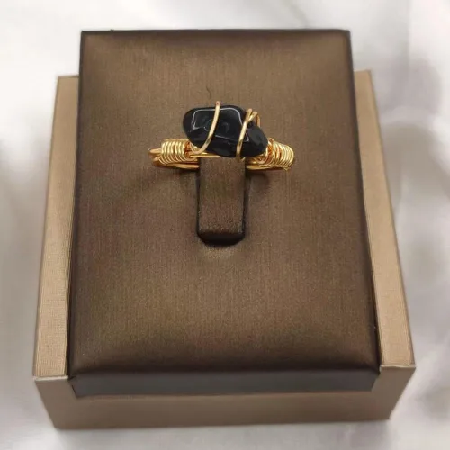 Vista 3 de LONGLITER - Anillos de piedra natural hechos a mano para mujer anillos de piedras preciosas de cristal curativo anillos de joyería vintage 4 - 7