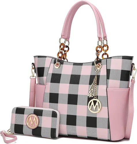 Vista 34 de MKF Collection - Juego de bolsa de mano para mujer, con cartera y asa superior, de piel vegana