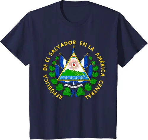Vista 84 de Camiseta con diseño de emblema de la bandera de El Salvador