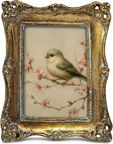 Vista 14 de Marco de fotos pequeño vintage con diseño de muñeco de nieve