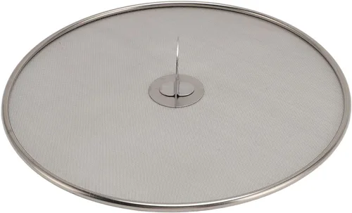 Vista 8 de 3 piezas de pantalla de acero inoxidable para cocina, mango plegable, protección contra salpicaduras de grasa, tapa a prueba de explosiones