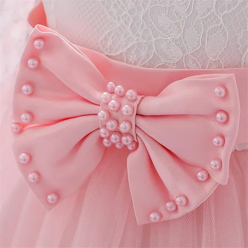 Vista 7 de Vestido de otoño de lino de algodón de manga larga con tutú de flores, vestido de princesa, vestido de tul para Navidad