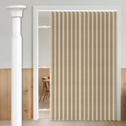 Vista 35 de AJAZZ Cortina de puerta magnética 100% opaca de acordeón para armario, cortina invisible para puerta interior de dormitorio, sala de estar, pasillo