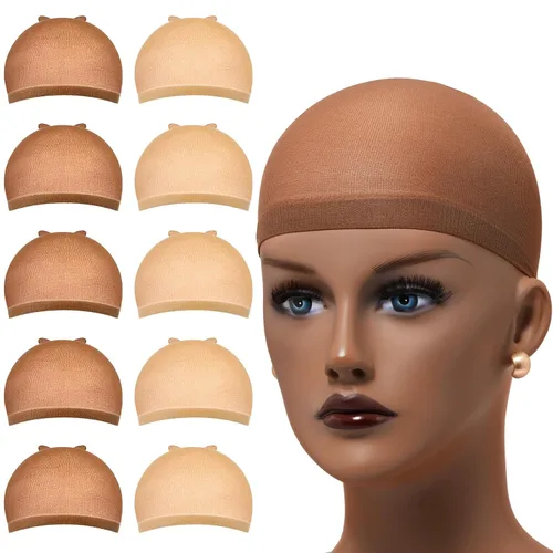 Vista 10 de MORGLES 20 gorras de peluca negras HD para hombres y mujeres, gorras de peluca de nailon elástico para encaje frontal