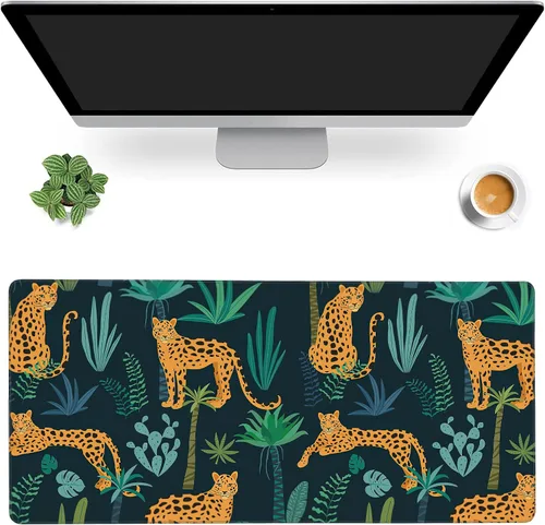 Vista 13 de MIOAOSRT Alfombrilla de mouse extendida, bonita alfombrilla de mouse extendida para juegos de fresa, base de goma antideslizante grande con bordes