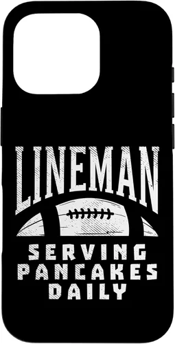 Vista 20 de Funda de regalo para iPhone 16 Ofensive Lineman Serving Pancakes Daily Football