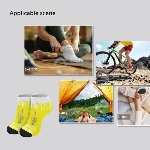 Vista 7 de devor Athletic Socks Women Low Cut for Womens Socks No Show Ankle Socks Cute Drink Your Corn Syrup Sock
