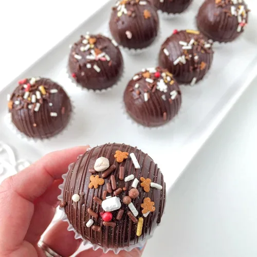 Vista 5 de Simply Sucré - Mezcla de espolvorear con bomba de cacao, regalo de Navidad, rellenos de calcetines, chocolate caliente, gránulos navideños