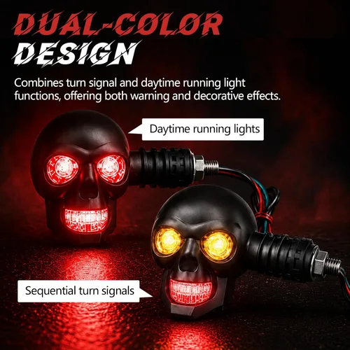 Vista 3 de 2 luces LED de señal de giro para motocicleta, impermeable