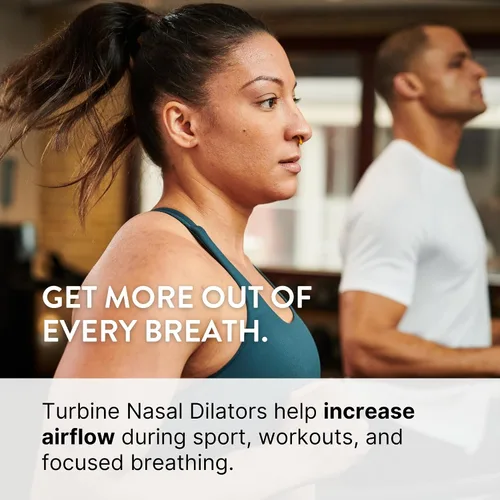 Vista 3 de Dilatador Nasal Turbine para Atletas - Paquete de 3 Dilatadores Turbine Diseñados para Entrenamiento Atlético - Aumenta el Flujo de Aire a