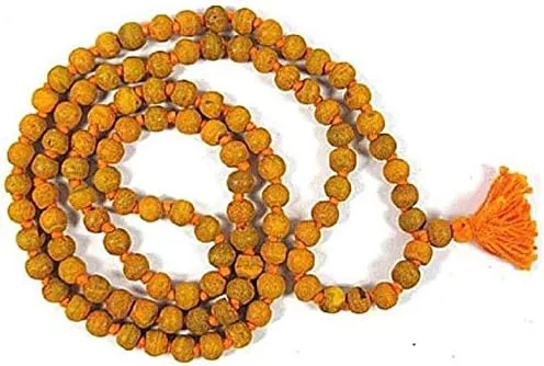 Vista 2 de Haldi Jap Mala/Cuentas de cúrcuma/Haldi Mala/Bagalamukhi puja/Siddh Japa Mala 108 seads
