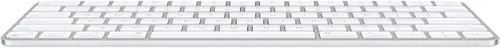 Vista 2 de Teclado mágico Apple: Inalámbrico, Bluetooth, recargable. Funciona con Mac, iPad o iPhone; Alemán - Blanco