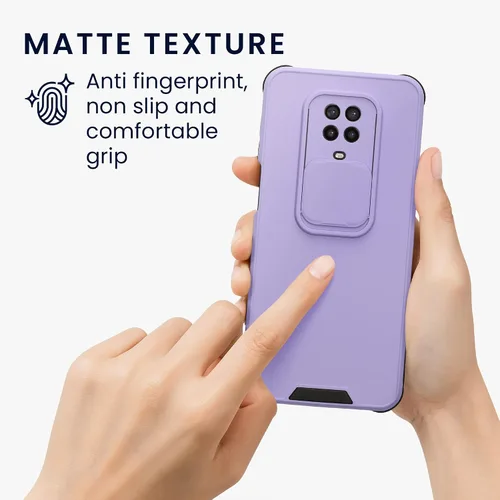 Vista 9 de kwmobile Funda híbrida compatible con Xiaomi Redmi Note 9S / 9 Pro / 9 Pro Max - Funda con cubierta de cámara y parachoques - Funda para teléfono