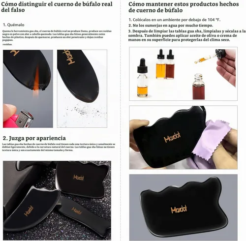 Vista 3 de Maxdot Juego de 5 herramientas de masaje Gua Sha, herramientas de masaje de raspado, piedra Guasha para terapia física de cara, espalda, cuello
