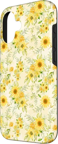 Vista 2 de Cute Sunflower Pattern Yellow Pastel Flower Case for iPhone 16