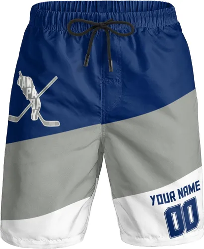 Vista 12 de Custom Hockey Men's Shorts Gifts for Men Casual City Youth Fans Sport Beach Shorts Add Name & Number Quick Dry