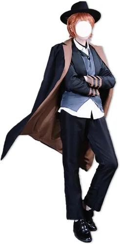 Vista 6 de Nakahara - Disfraz de cosplay de Chuuya, Dazai Osamu, cosplay, uniforme de Halloween para hombre
