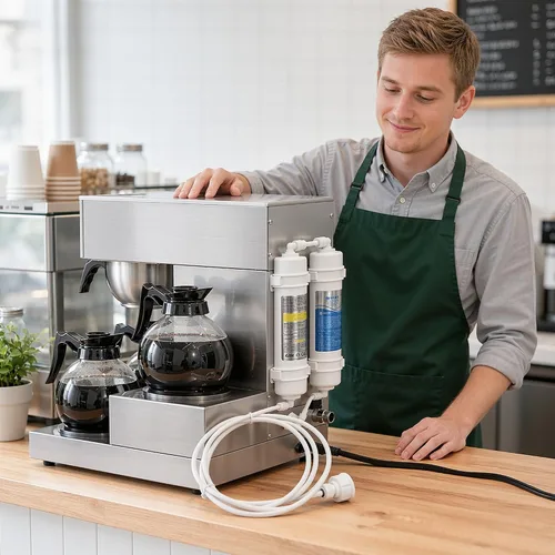 Vista 8 de NUPANT Cafetera Comercial de 12 Tazas, Cafetera Automática de Goteo con Relleno Automático y 3 Jarras de Vidrio, 3 Calentadores, Cafetera de Acero