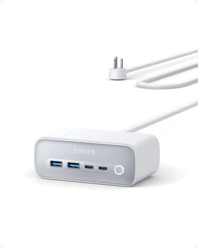 Vista 7 de Estación de carga Anker 525, regleta de alimentación USB C 7 en 1 para iPhone 13/14, cable de extensión de 5 pies con 3 AC, 2 USB A, 2 USB C