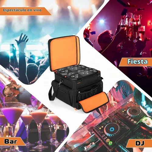 Vista 6 de LUXJA Bolsa acolchada para 2 luces de efecto o luces de cabeza móvil