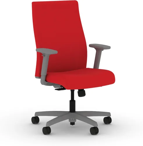 Vista 10 de HON Ignition 2.0 - Silla de oficina de tela, tapizada, brazos ajustables, silla de oficina ergonómica ejecutiva reclinable, con inclinación