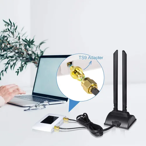 Vista 5 de Bingfu 4G LTE Antena Base Magnética 6dBi 4G LTE MIMO SMA Antena Macho Compatible con 4G LTE Wireless CPE Router Cellular Gateway Industrial IoT