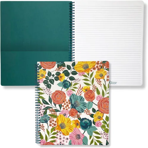 Vista 28 de Steel Mill & Co - Lindo cuaderno de espiral grande con rayas universitarias, 11 x 9.5 pulgadas con tapa dura duradera y 160 páginas forradas, puntos