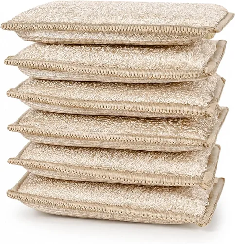 Vista 8 de KMAKII Esponjas de cocina de bambú, esponja para platos, esponjas de 12 esponjas
