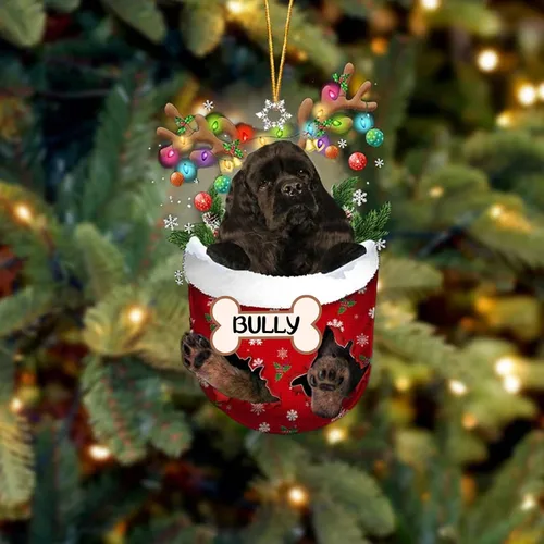 Vista 224 de IZI POD Affenpinscher Adorno de Navidad personalizado para perro, adorno de bolsillo de nieve para perro para árbol de Navidad, adorno acrílico