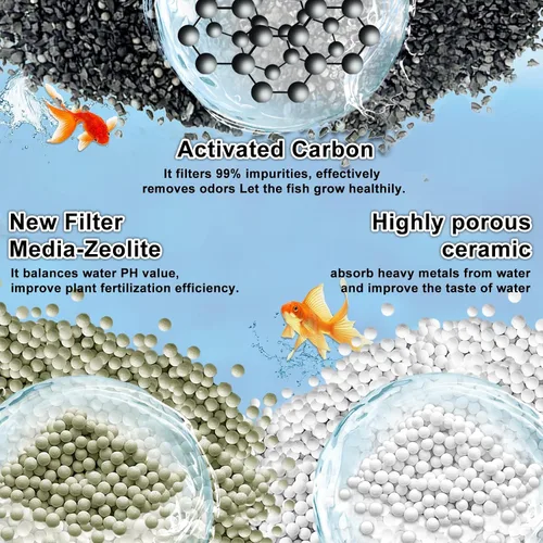 Vista 2 de Paquete de 6 cartuchos de filtro de acuario para filtros Whisper Bio-Bag, cartuchos de filtro de repuesto grandes para filtros Whisper 20i