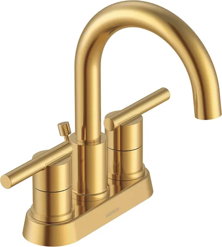 Vista 3 de Parma 2H - Grifo de lavabo con drenaje emergente de metal de 1.2 gpm, bronce cepillado