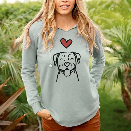 Vista 2 de Love Always Pitbull - Sudadera con capucha para mujer Cali Wave