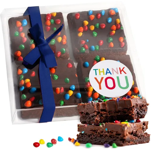 Vista 10 de Cesta de regalo de galletas de brownies de Pascua, regalo de comida de chocolate envuelta individualmente para hombres, mujeres y niños, paquete