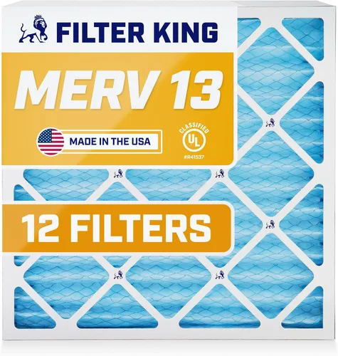 Vista 9 de Filter King Filtro de aire de 5.88 x 12.13 x 1 Paquete de 12 MERV 13 HVAC filtros de horno de aire acondicionado plisados Fabricado en Estados