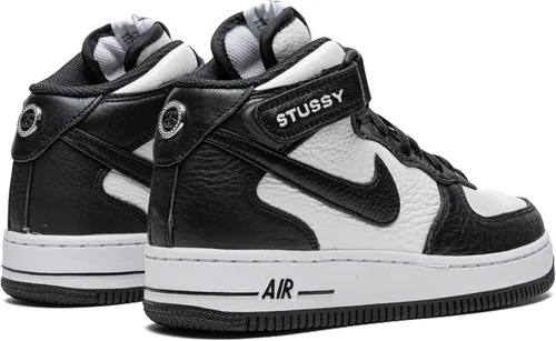 Vista 3 de Nike Mens Air Force 1 Mid DJ7840 002 Stussy - Light Bone Black