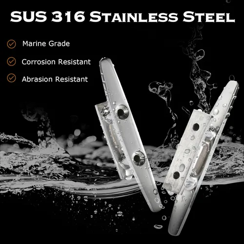 Vista 3 de CHANGE MOORE Boat Cleat Open Base Boat Cleat, Dock Cleats 4 inch Dock Cleat 316 Stainless Steel Boat Mooring Accessories, Include Installation