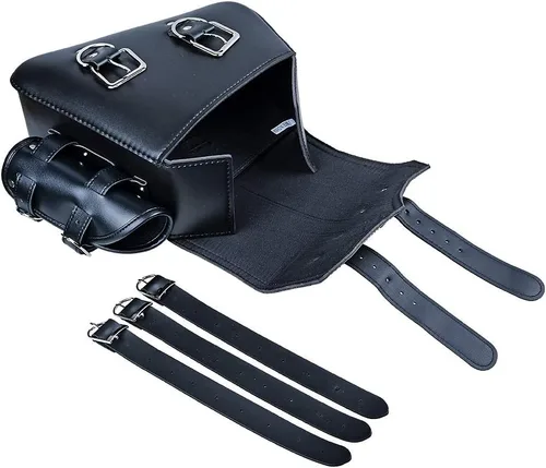 Vista 6 de Bolsa de equipaje para asiento monoplaza + correas de montaje para Harley Sportster XL883 XL1200