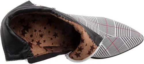 Vista 7 de Heelchic - Botines de tacón grueso con cremallera para mujer